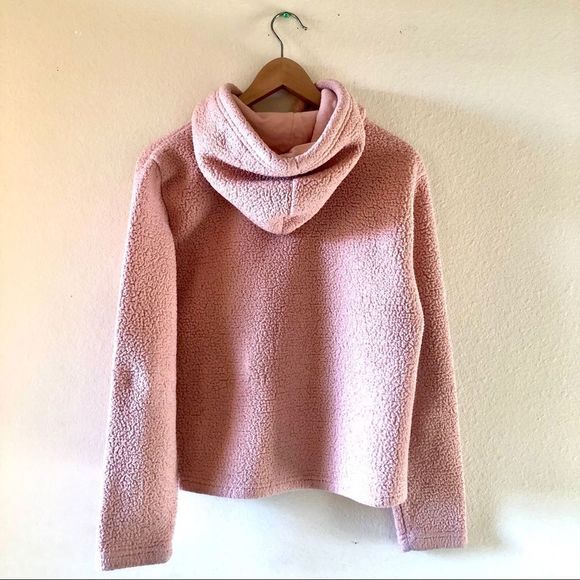 ✨HP✨Fila Pink Sherpa Pullover Women’s Hoodie Small - Picture 7 of 12